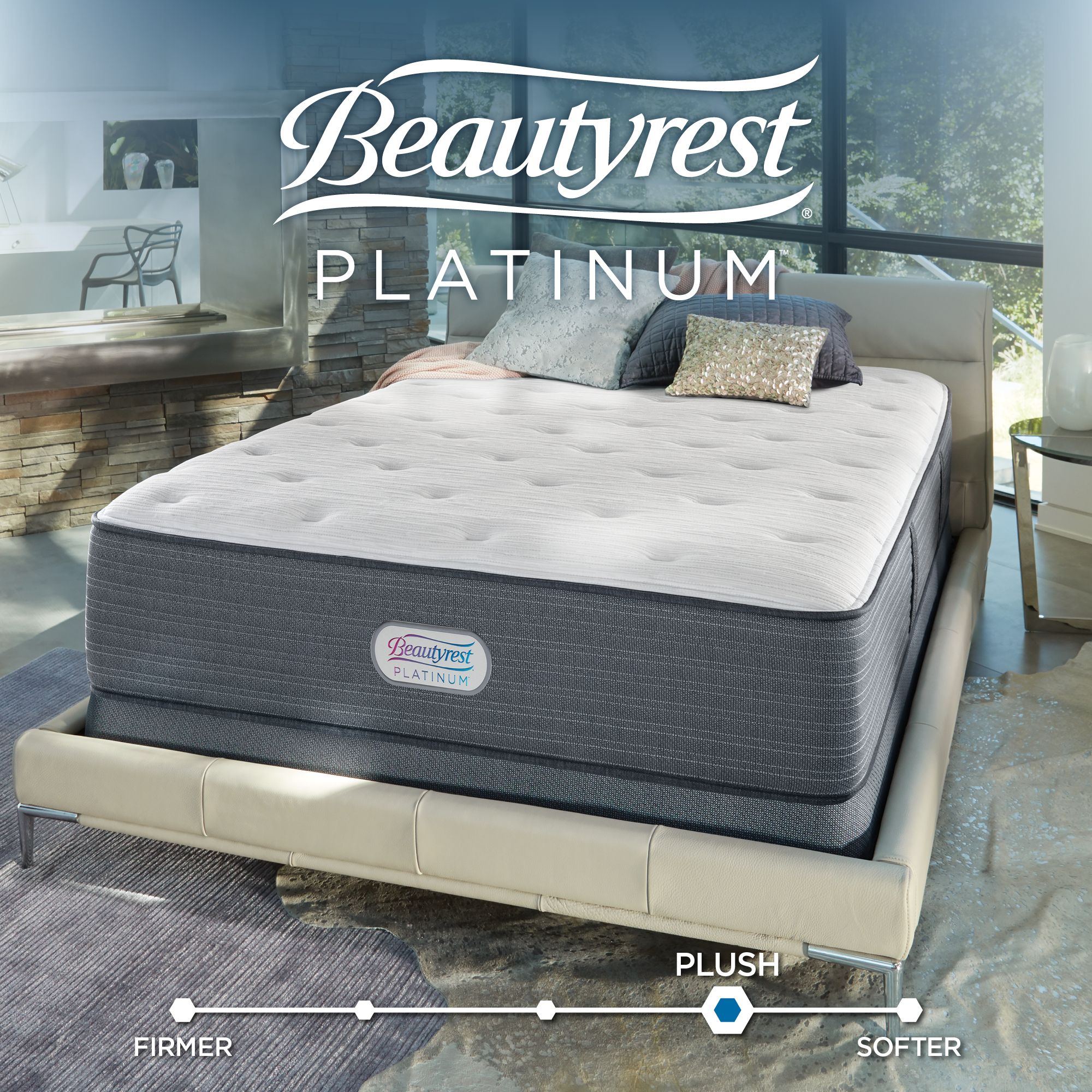 Beautyrest Platinum St Pierre Plush Queen Mattress Set Make Your Bed A Smart After You Receive Delivery Of Beautyrest Platinum Mattress Go To Beautyrestpromo Com For Redeem Free
