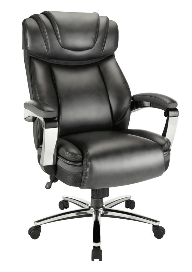 Realspace Axton Leather High Back Big Tall Chair Dark Gray Item 248897