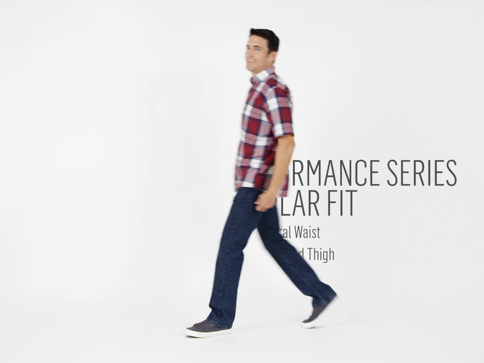 thumbnail video image 2 of Wrangler Men's and Big Men's Performance Series Regular Fit Jean, 2 of 8