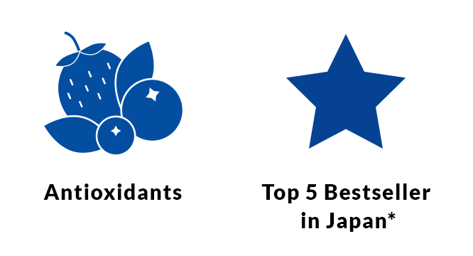 With Antioxidants and a Top 5 Bestseller in Japan*