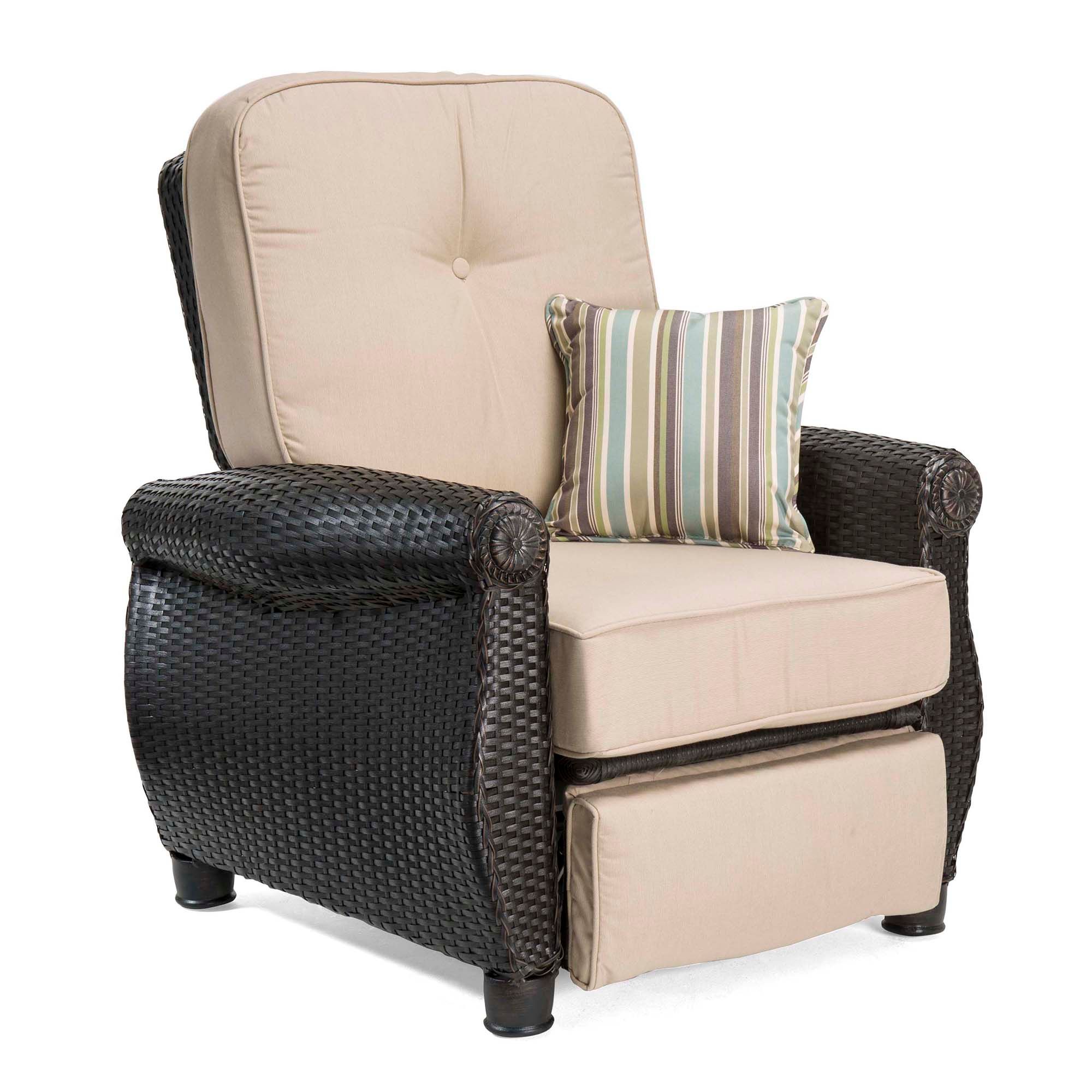 La Z Boy Outdoor Breckenridge Wicker Metal Spring Motion Recliner