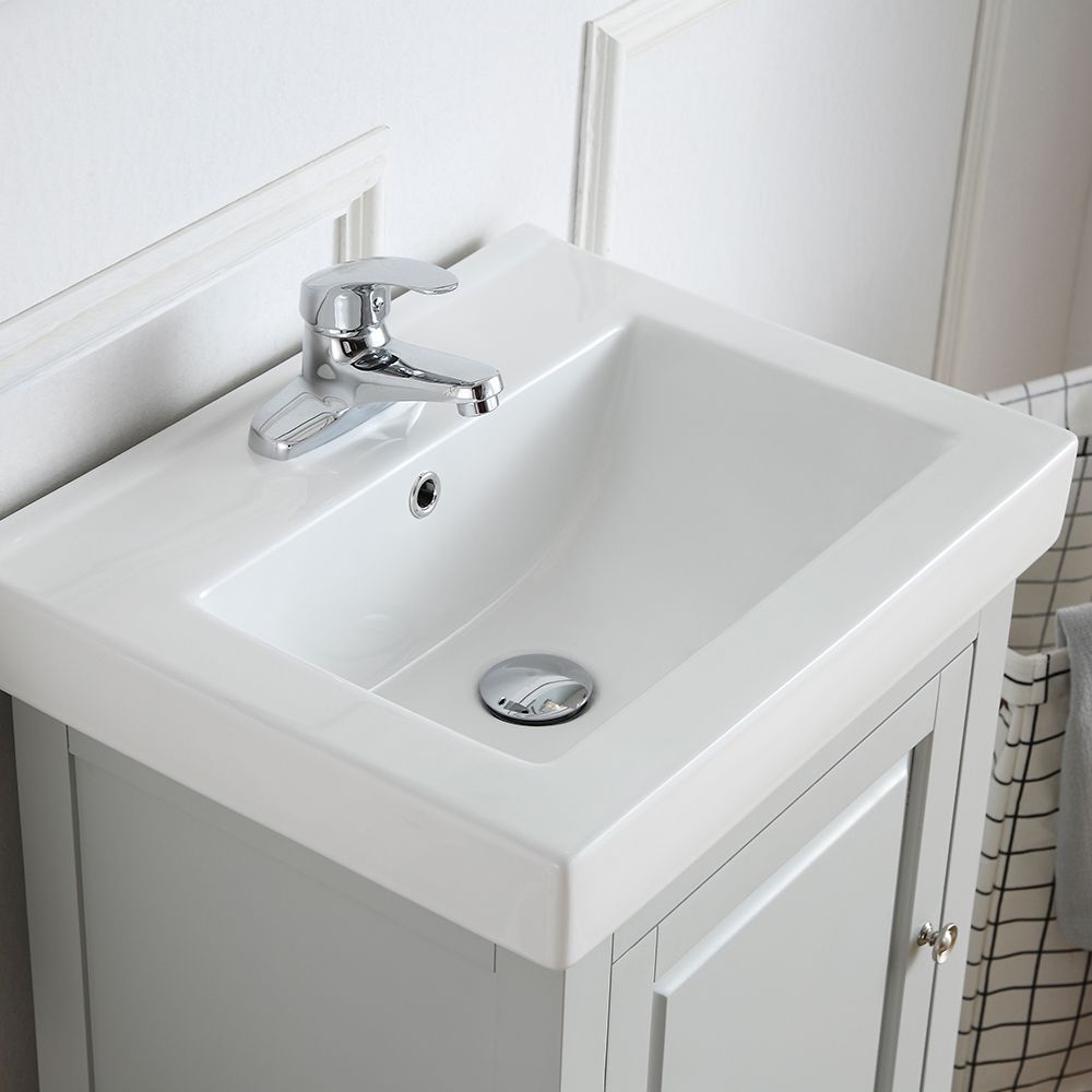 Ove Decors Balvin 20 5 In Dove Gray Single Sink Bathroom Vanity