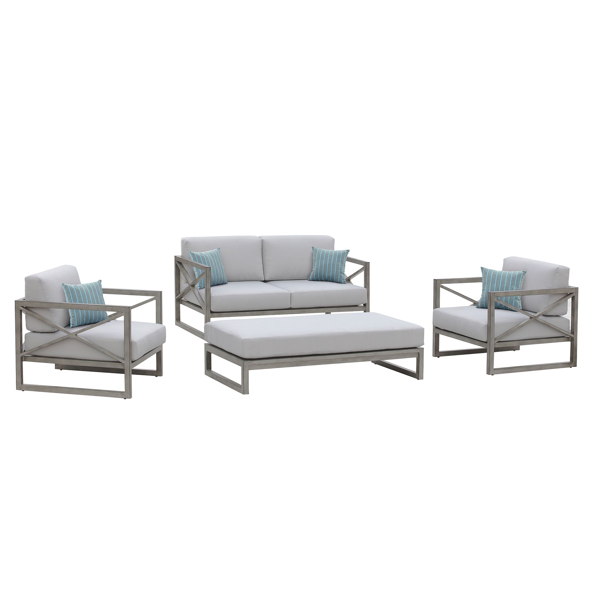Ove Decors Galia 8 Piece Metal Frame Patio Conversation Ove Decors Galia 8 Piece Metal Frame Patio Conversation
