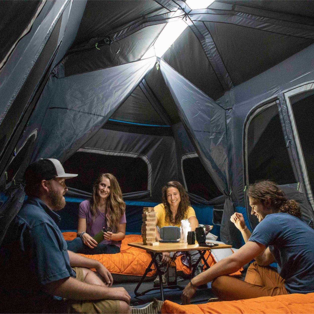8 person tent with led lights
