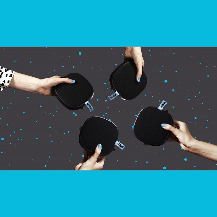 thumbnail video image 2 of JAM Hang Tight - Speaker - for portable use - wireless - Bluetooth - 3 Watt - blue, 2 of 4