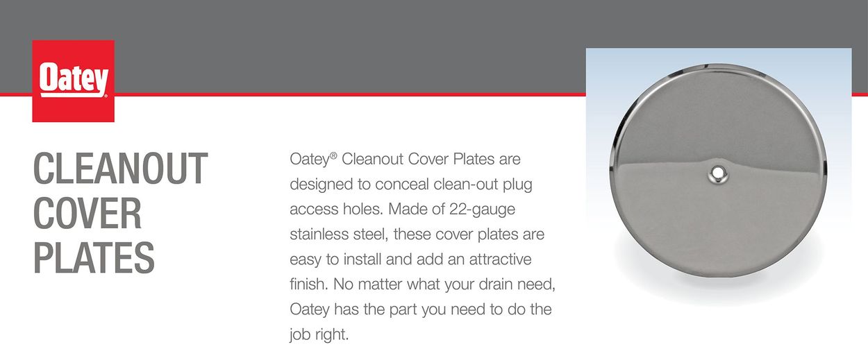 Oatey 6 In L Solid Round Stainless Steel Cover Plate At Lowes Com