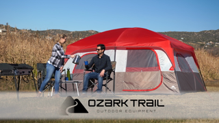 Ozark Trail Hazel Creek 14-Person Family Cabin Tent, with 2 Rooms, Red - image 2 of 9