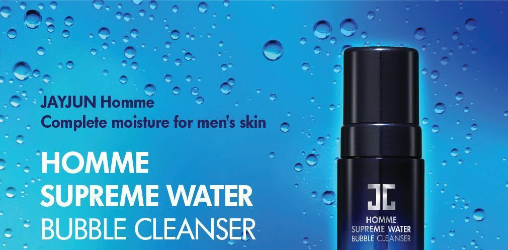 Jayjun homme complete moisture for men's skin. Homme supreme water bubble cleanser