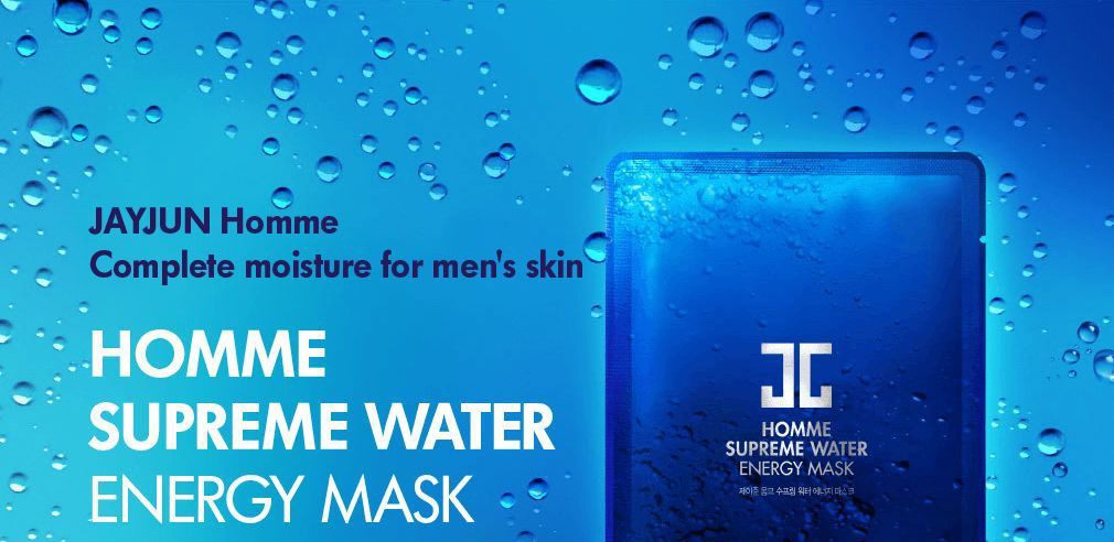 Jayjun homme complete moisture for men's skin. Homme supreme water energy mask