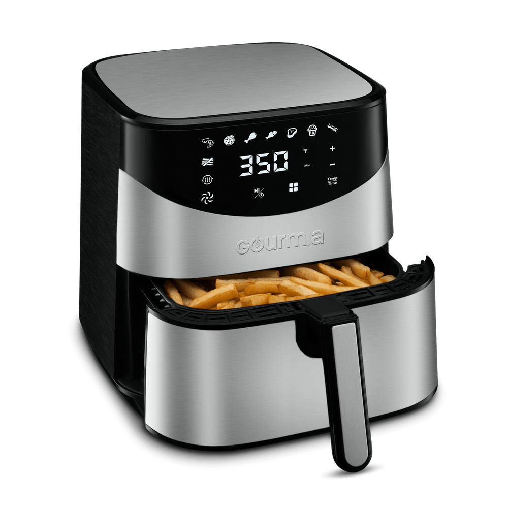 Gourmia 6Qt. Stainless Steel Digital Air Fryer, Model GAF68 * FREE