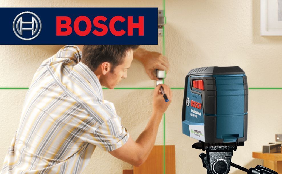 Bosch Visimax 40 Ft Green Beam Self Leveling Cross Line Beam Laser