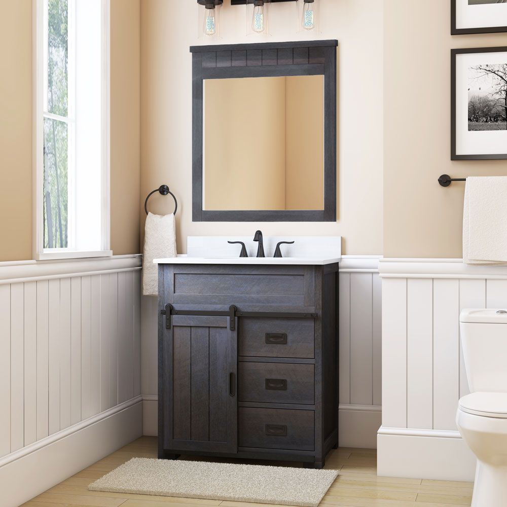 Style Selections Morriston 30 In Distressed Java Single Sink Show Marketing Content
