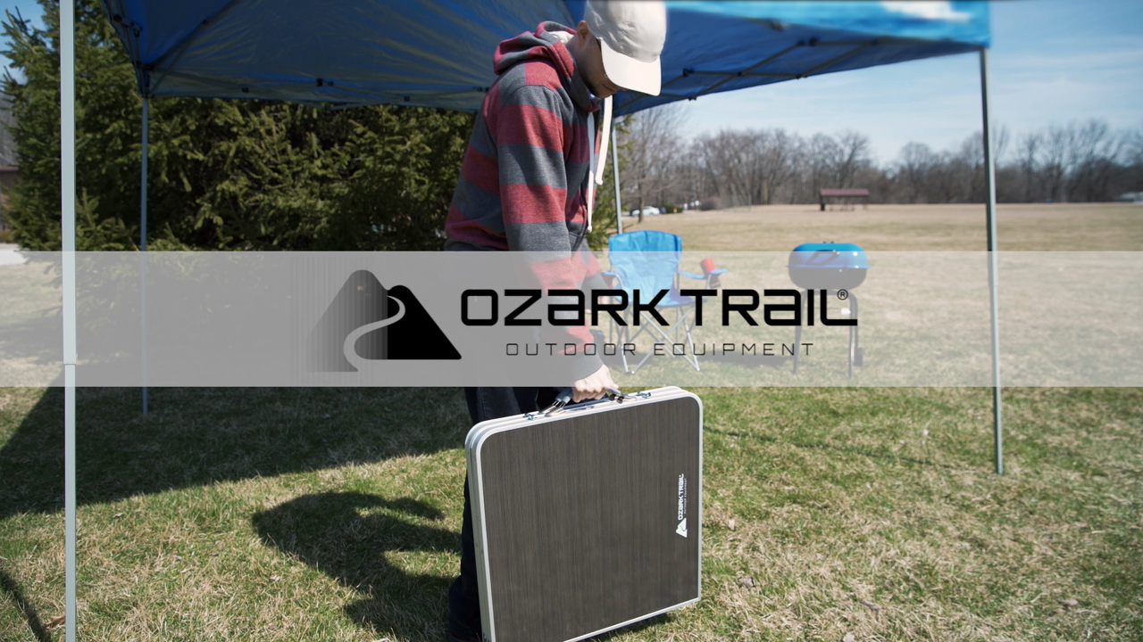 Ozark Trail Durable Steel and Aluminum Table Set with Stools 47 x24 x21 x27 Walmart
