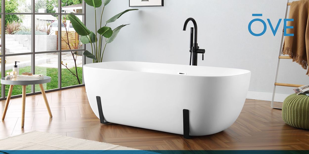 Ove Decors Sayuri 63 In Gloss White Acrylic Oval