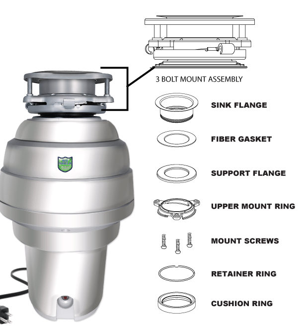 American Standard 1.25 HP Food Waste Disposer My online store dba
