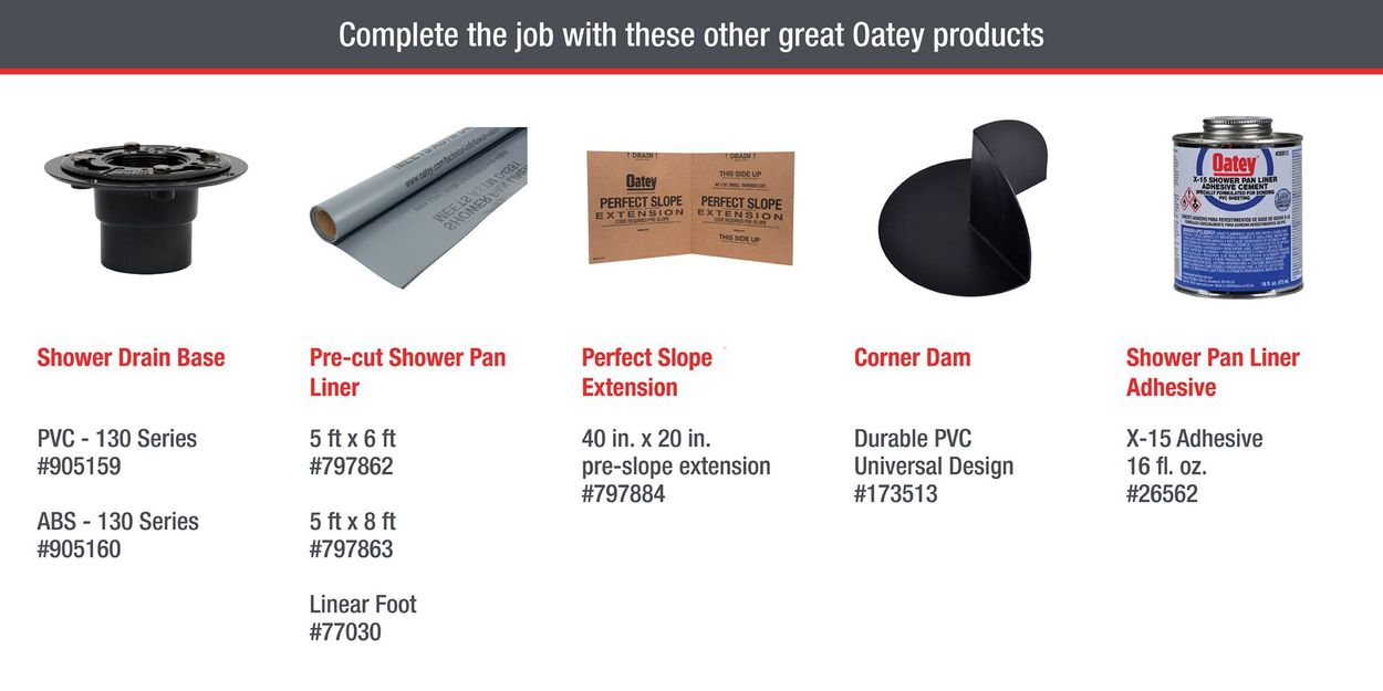 Oatey 40 In X 40 In Tile Shower Pre Slope Base White And Brown