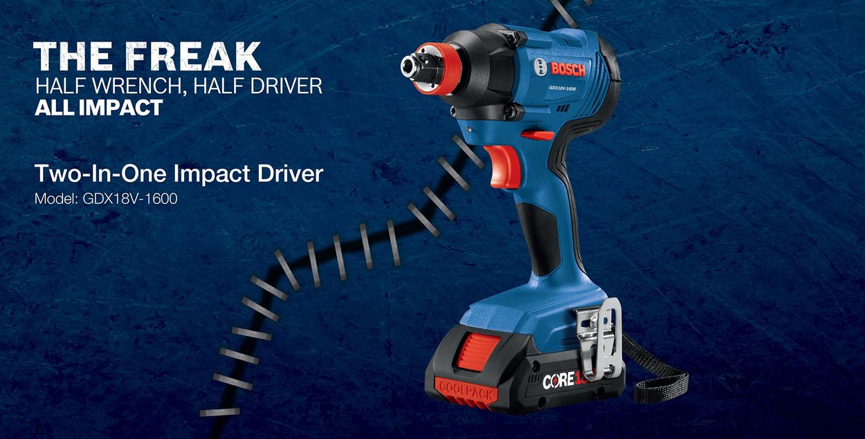 Bosch Freak 18 Volt 1 4 In 1 2 In Cordless Impact Driver 1