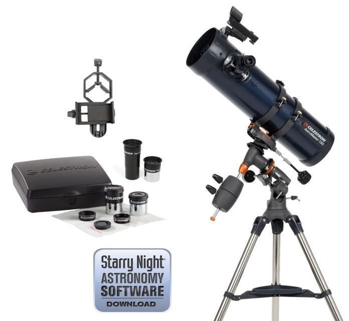 Celestron AstroMaster 130EQ with Eyepiece Kit, Model 32045 Optodir