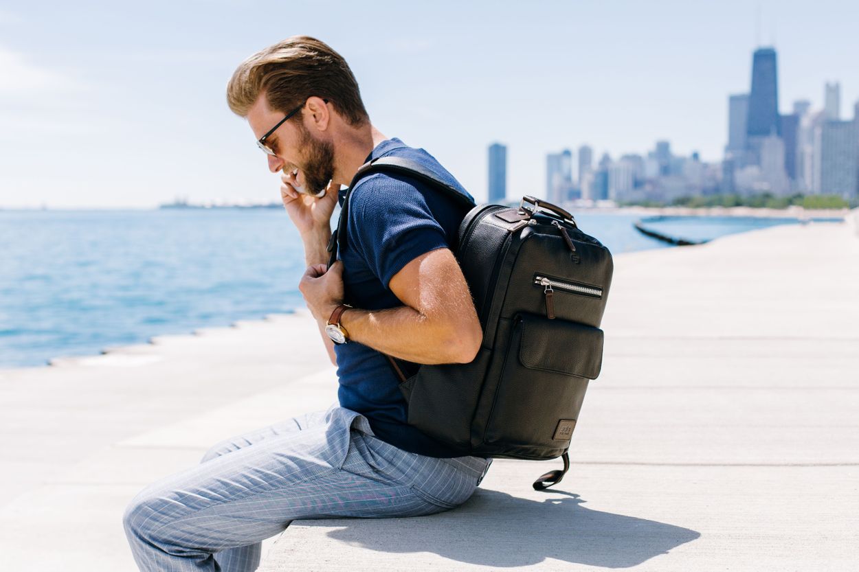 solo new york kilbourn leather backpack