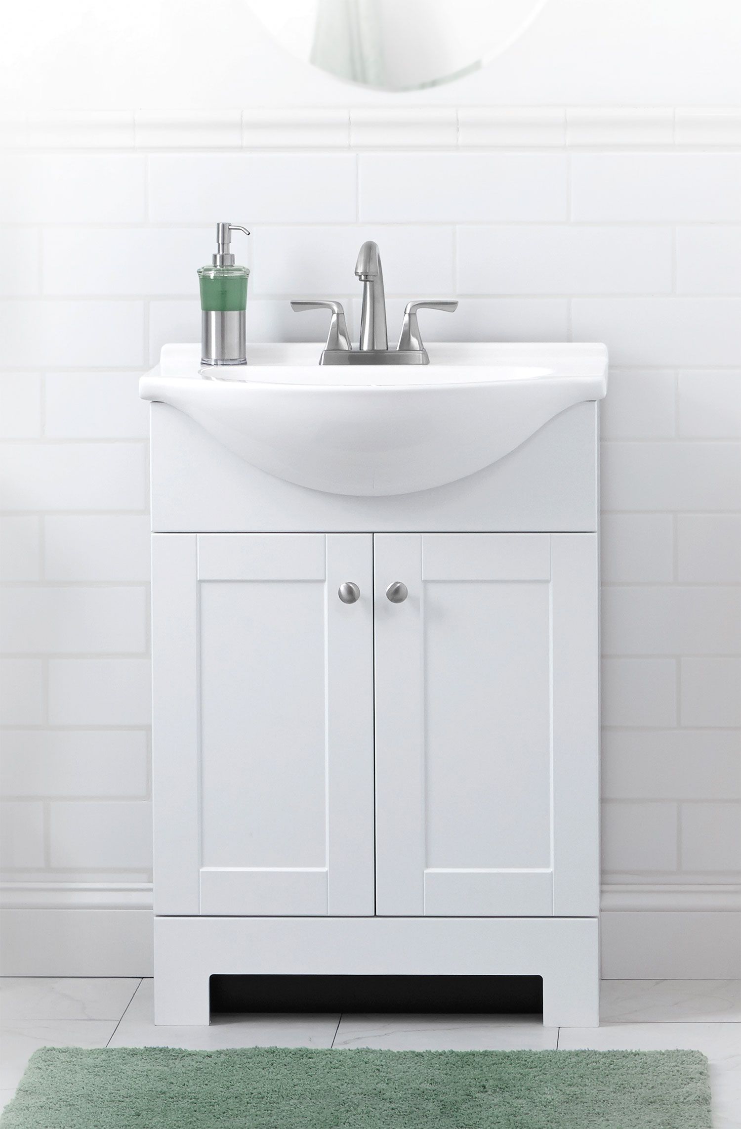 Style Selections Euro 25 In White Single Sink Bathroom