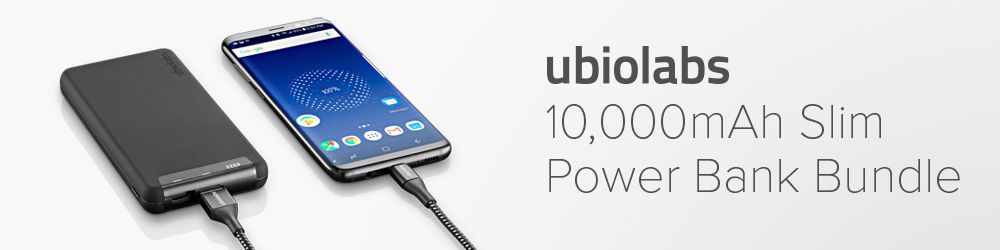 ubiolabs 10,000mAh Slim Power Bank Bundle