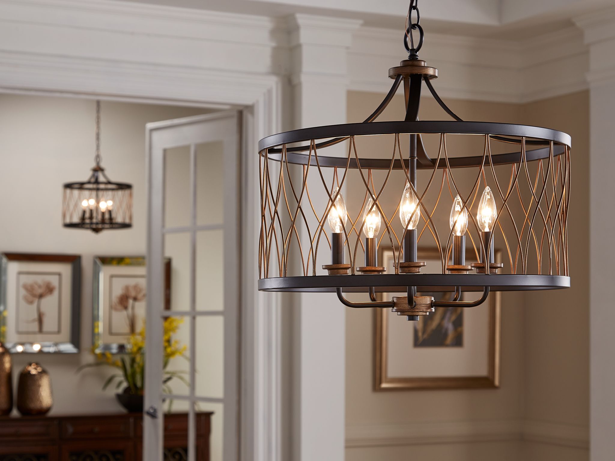 Kichler Brookglen Black With Gold Tone Single French Country Cottage Inspired And Enticing
