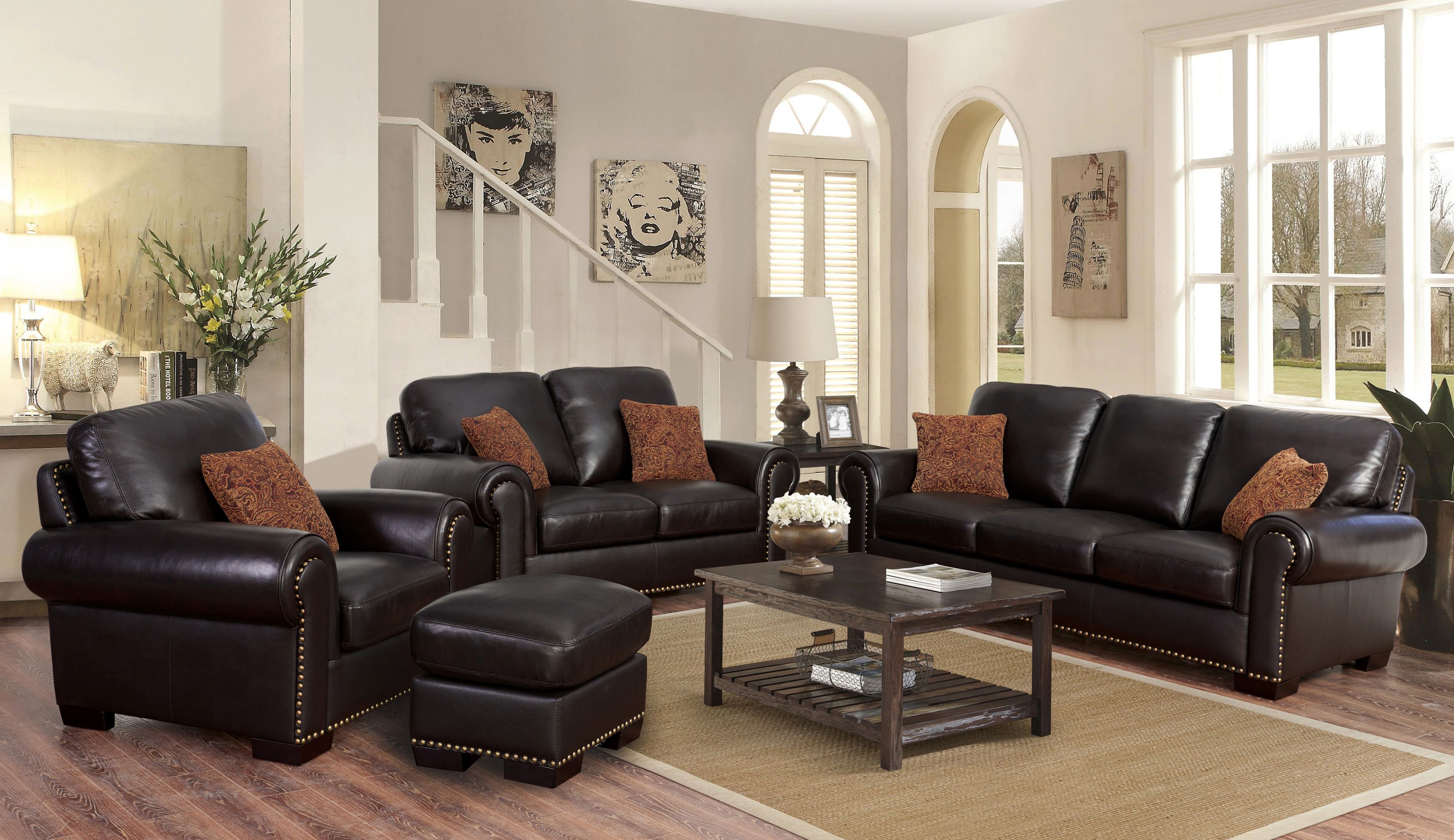 Preston 4 Piece Top Grain Leather Living Room Set Please Call 1 888 406 0838 And Ask For The Customer Service Department To Costco Monday Through Friday 9am 5pm Pacific Standard Time