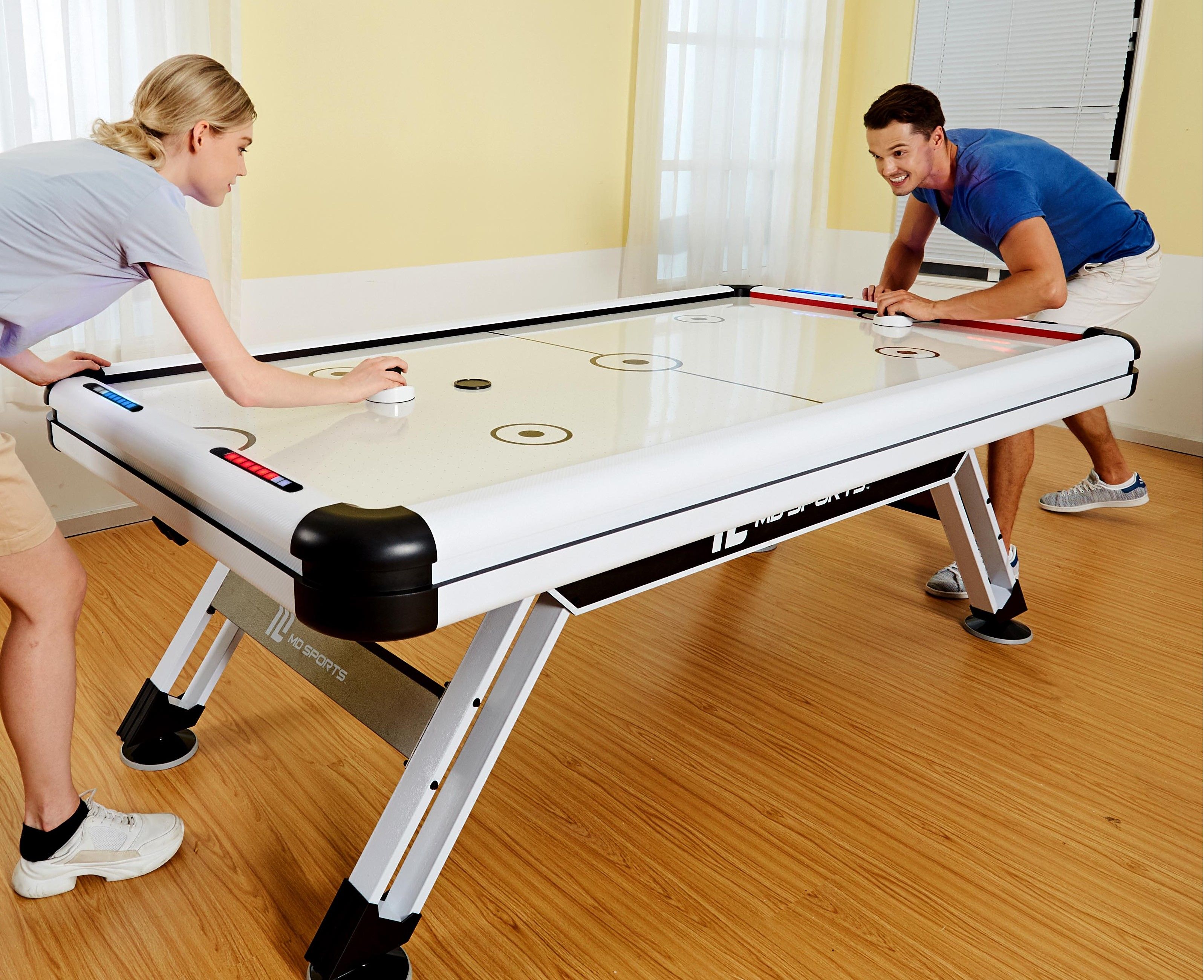 Medal Sports 89 Air Hockey Table Includes 4 Pushers And 4 Pucks